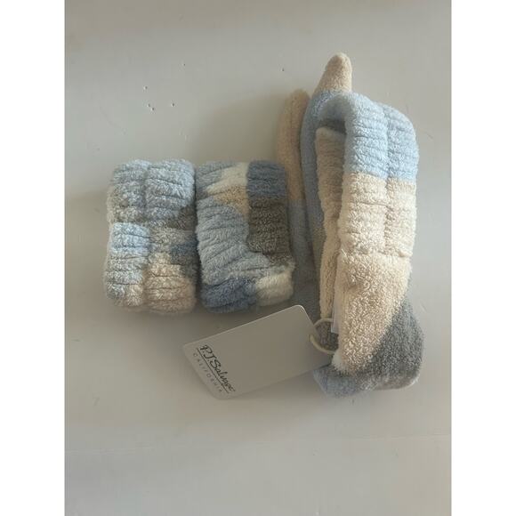 PJ Salvage Spa Headband Wristband 3 Piece Set Blue White NWT - Picture 4 of 4